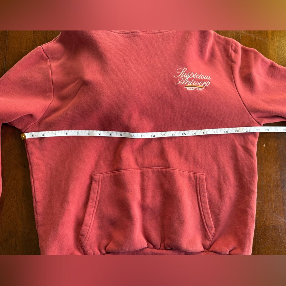 Suspicious Antwerp Summit Club Red Hoodie Sweater Embroidered Logo Streetwear, M — image 7 of 8